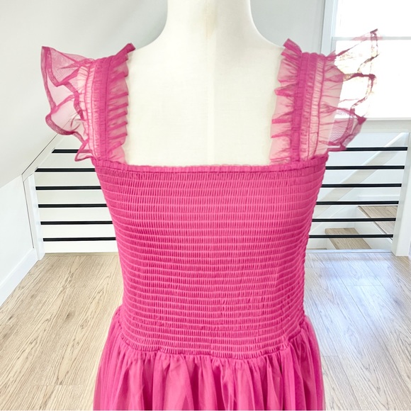 Tulle gown NWT S L Melloday Fuchsia, purple, pink tulle maxi dress - Picture 3 of 8